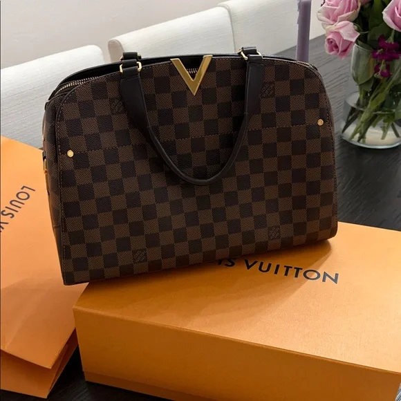 Louis Vuitton Dark Brown Checkered Satchel - Picture 1 of 4